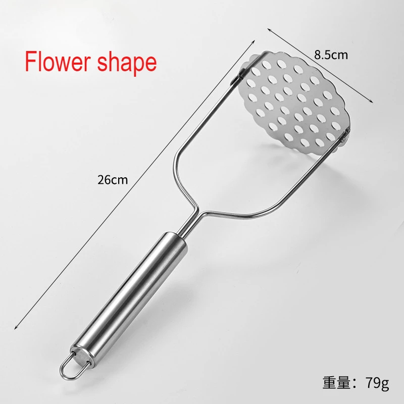 스테인리스 스틸 감자 으깨기 가정용 야채 프레스 메쉬 수동 식품 분쇄기 고구마 호박 아보카도 주방 액세서리