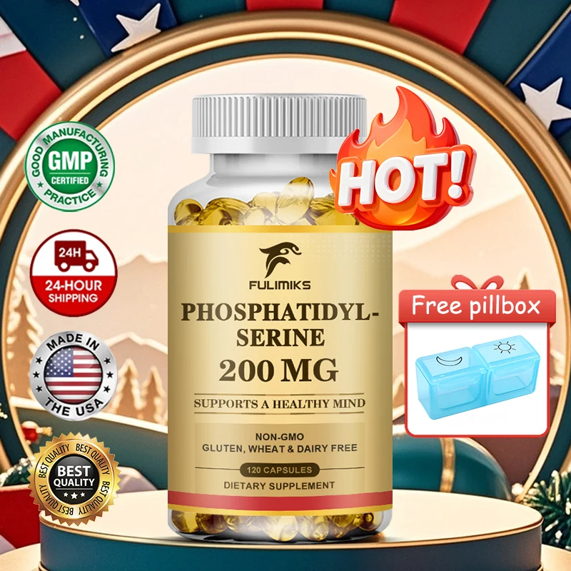 

Капсулы Phosphatidyl Serine премиум-класса, поддерживающие память, когнитивные, концентрации, уменьшают стресс, гормоны и усталость, острый фокус