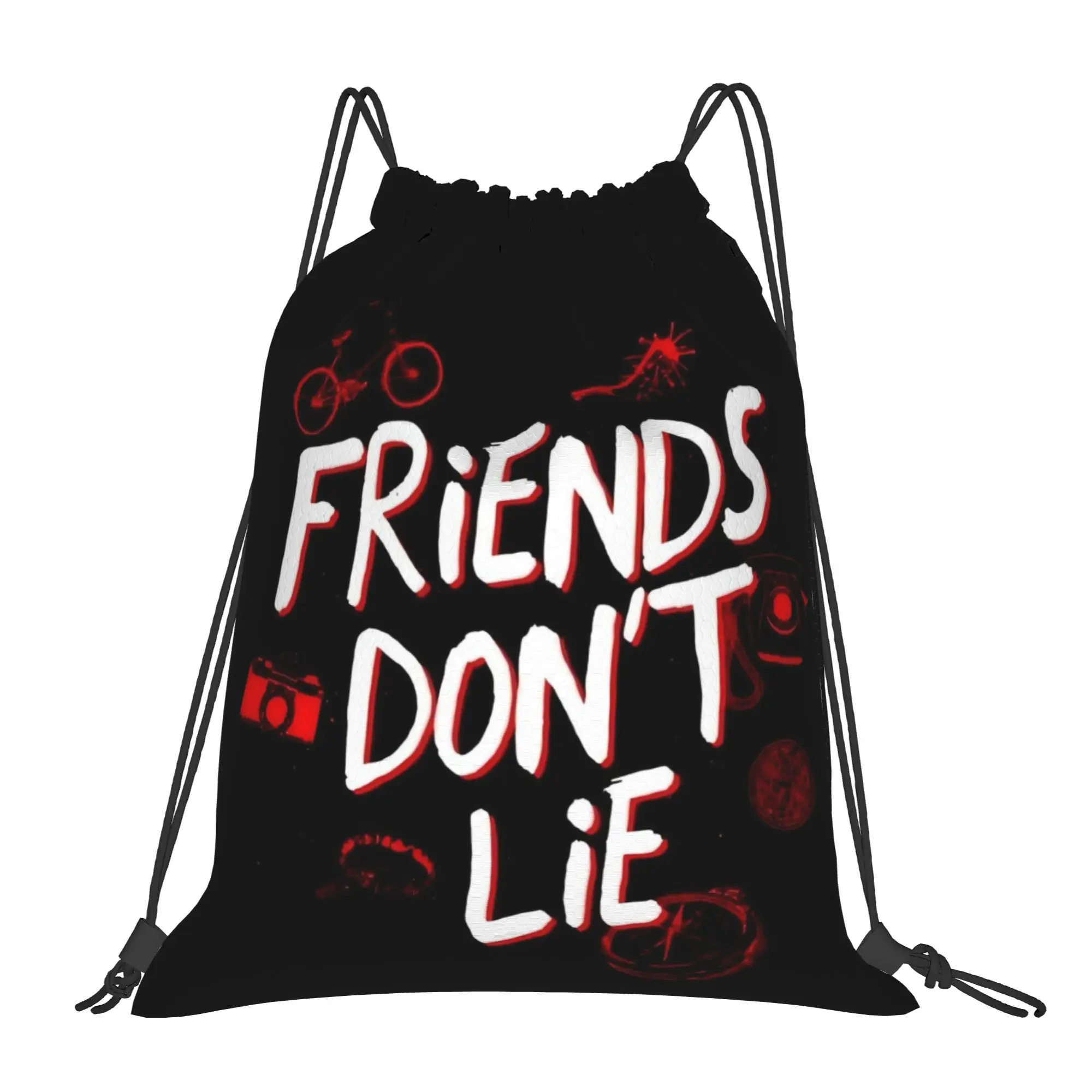Friends don't lie 8 ST Drawstring Bags Sports Unisex Storage Organize Bundle Pocket Rope Bag