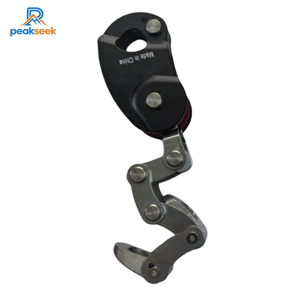 PeakSeek Mechanical Swift Gripping Knot Pulley Force-saving Rope Climbing Pulley for High Altitude Operation Safety