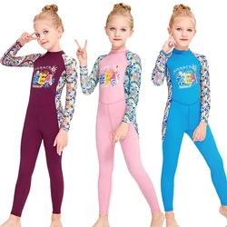 Kids Wetsuit Summer Thin 1mm One-Piece Swimsuits Snorkeling Kayaking Surfing Clothes Elastic Thin Material Diving Lycra Suit