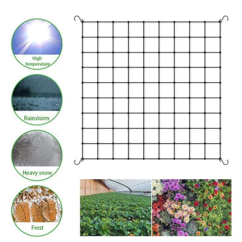 

Trellis Netting for Grow Tent Elastic Scrog Net with Hooks for Indoor Plant Growing Tents Flexible Trellis Net Support