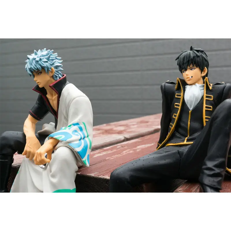 Bandai Origina l GINTAMA Gintoki Sakata Toshiro Hijikata Break Time Anime Acchion Figuur Model Bureau en P Ornamenten