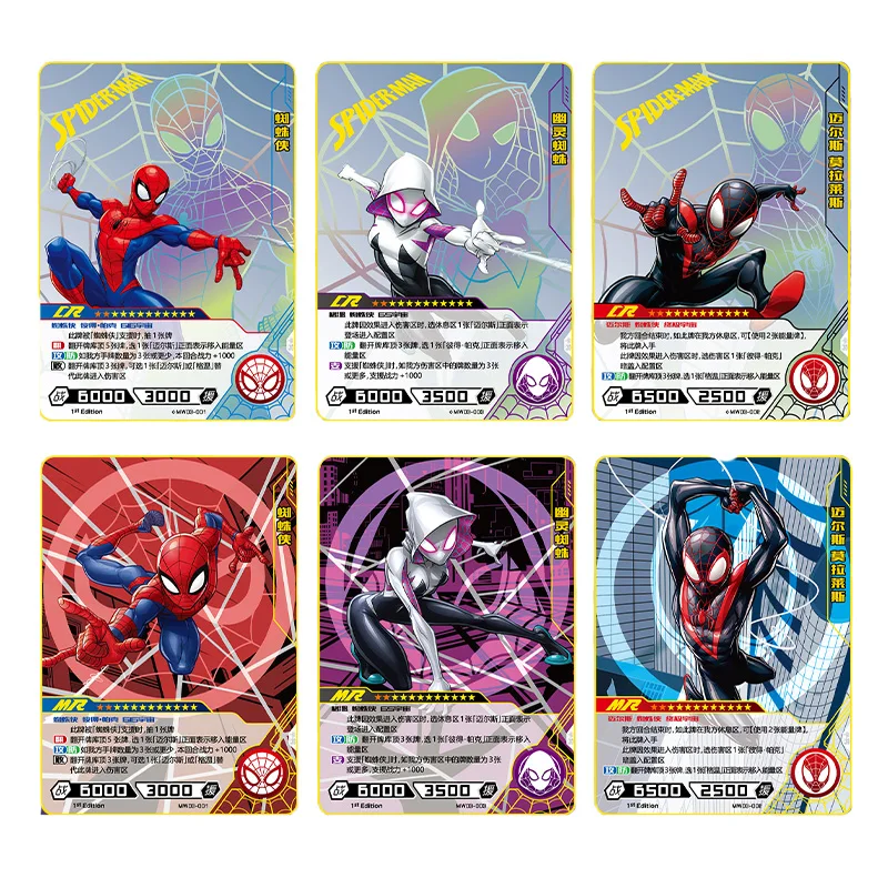 KAYOU Genuine Marvel Avengers Iron/Spider Man Movie Anime Collection Bronze Flash Card  Out Of Print Hero Battle Game Boy Gifts