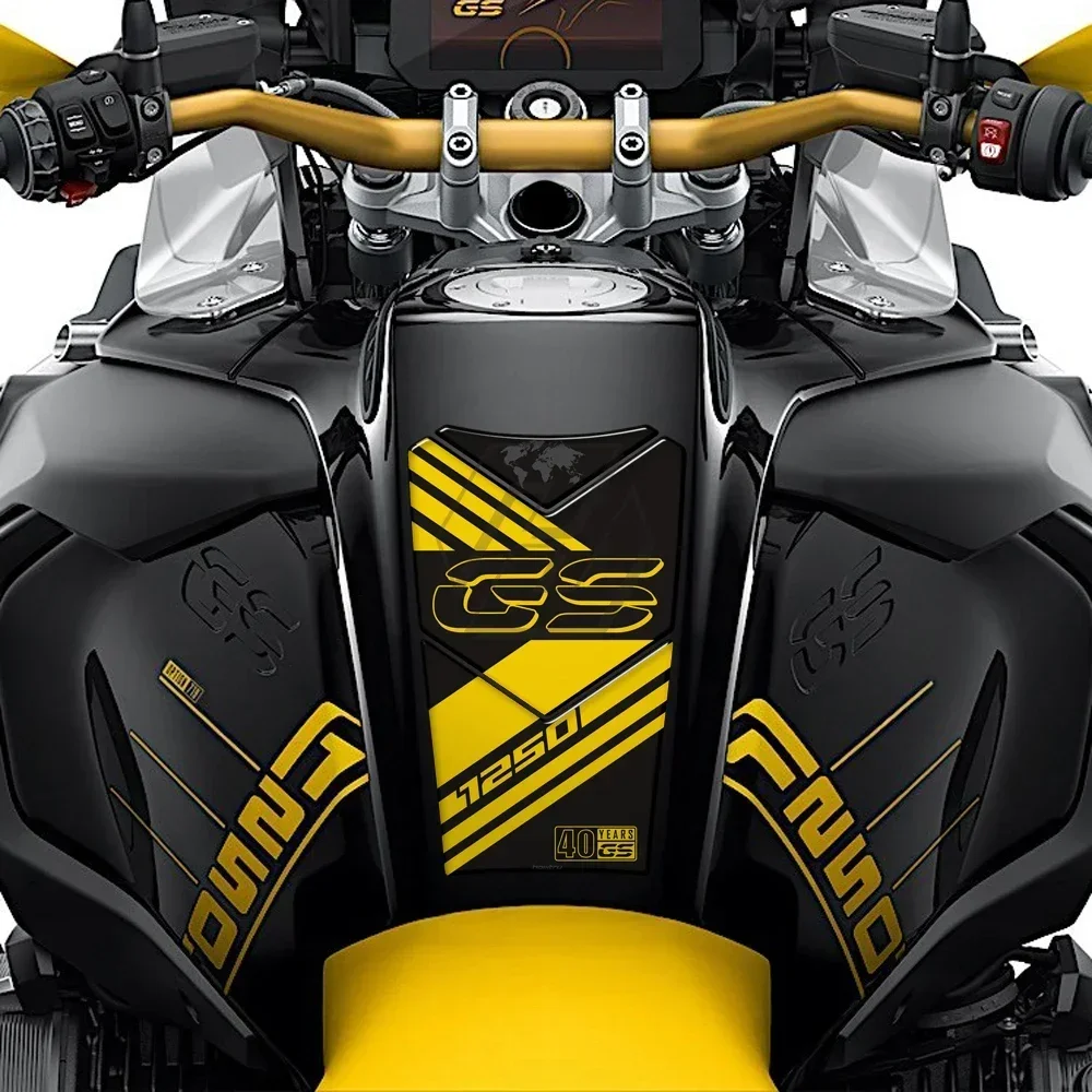 Para BMW R1250GS Adventure 40 años GS Triple negro 2019 Kit de pegatinas protectoras para almohadilla de tanque de combustible de reacondicionamiento de motocicleta
