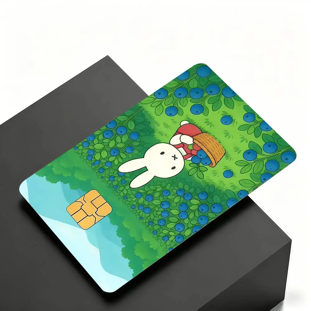 Niedliche M-Miffy Kreditkarten-Skin-Cover-Aufkleber 4 Stück Folien Bus-Pass Vorderseiten-Dekoration Bank-Debit-Karten Wasserdicht – Detail 19