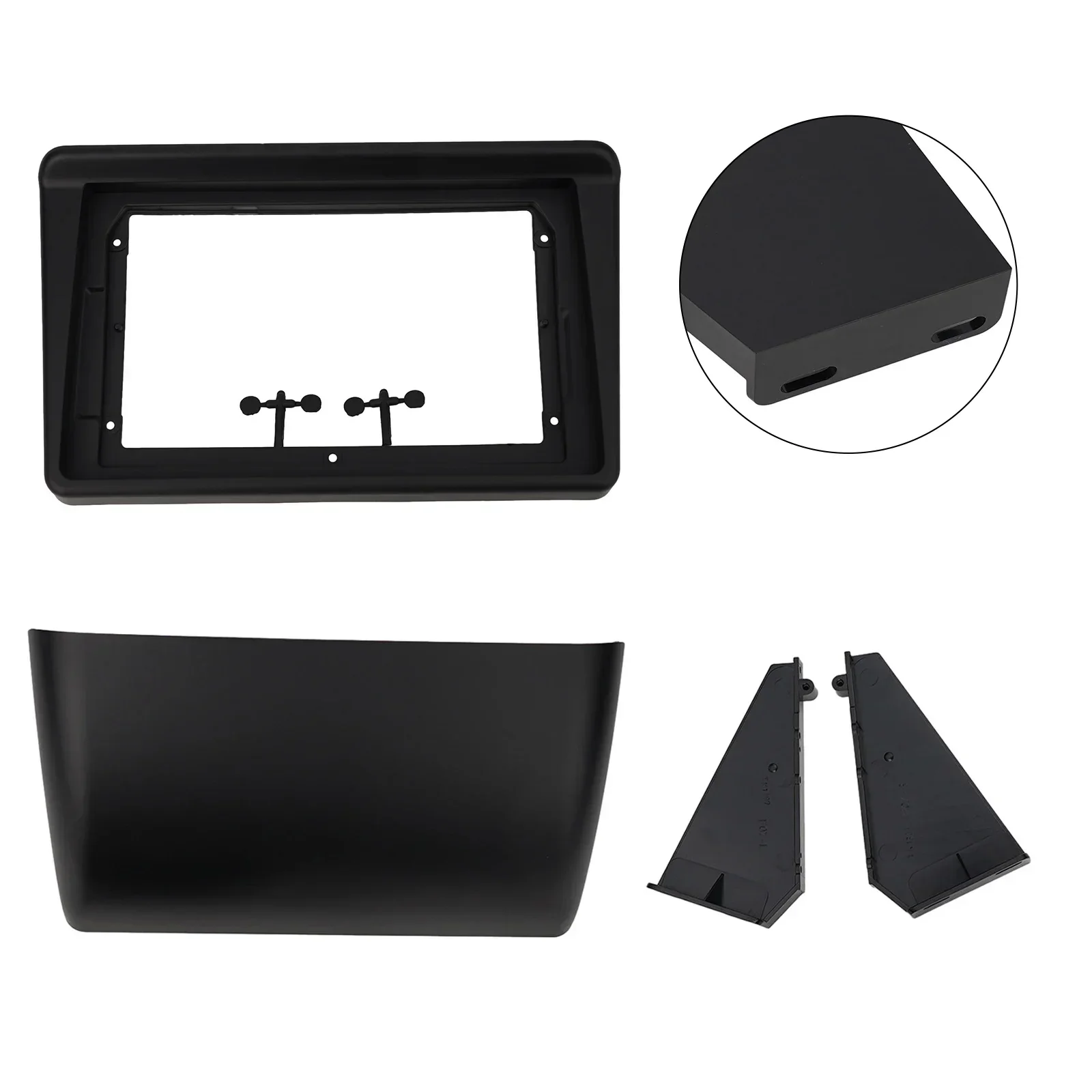 

Black Panel Fascia For Mitsubishi For Pajero Frame Panel Plastic Radio 9 Inch V31 Cheetah Kingbox Useful High Quality