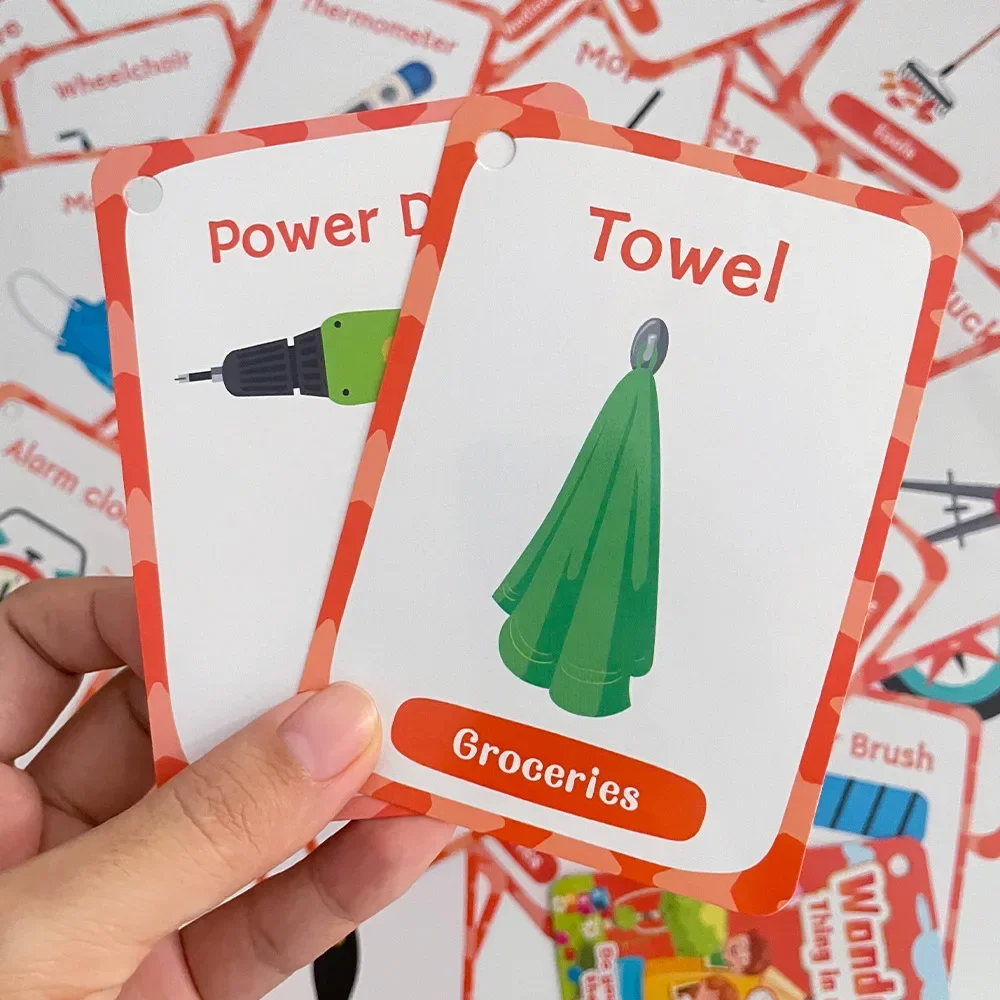 

50 карточек с английскими словами для детских предметов первой необходимости, общее знания жизни, английские познавательные карты для раннего образования