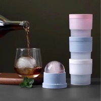 Frozen Whiskey Ball Ice Cube Mold Ice Trays Food Grade Reusable  Ices Balls Kitchen Must-Have for Chilled Ices Cube Mold Round