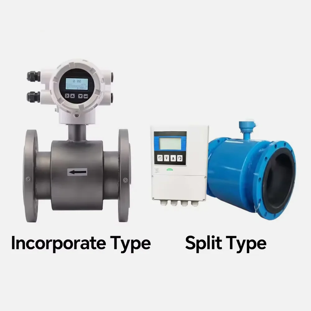 Incorporate type PTFE lined anti-corrosion chemical resistant acid slurry electro magnetic flowmeter