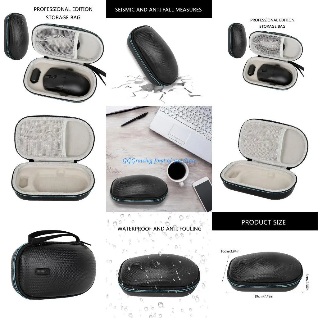 H9EB Gaming Mouse Protections Bag with Interior Straps for V3Pro Secure Fixation