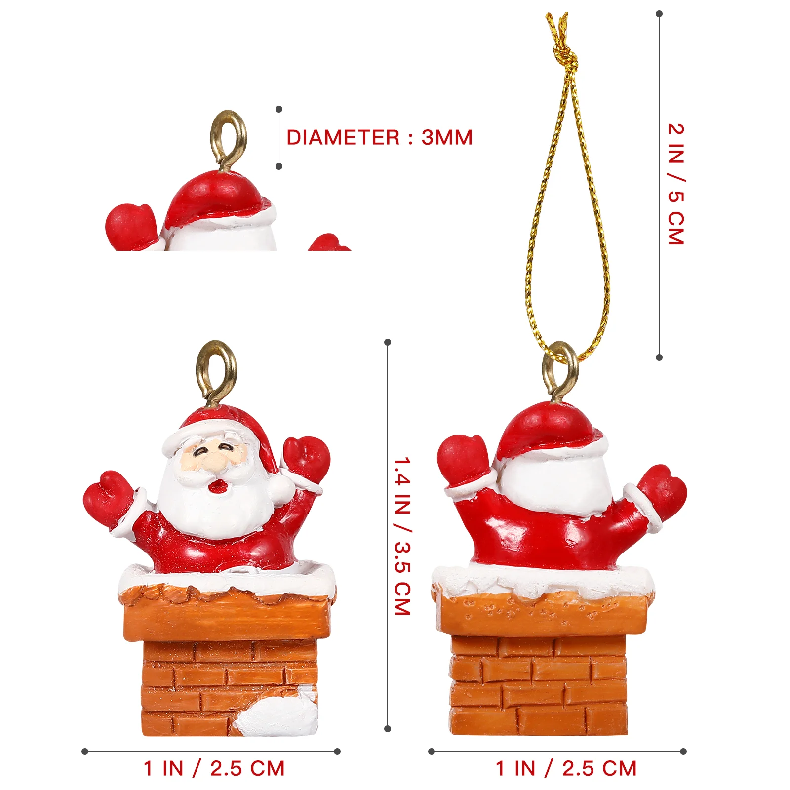 24-piece Set of Christmas Ornaments Themed Charms Tree Bracelet Party Decor Resin Child Kid