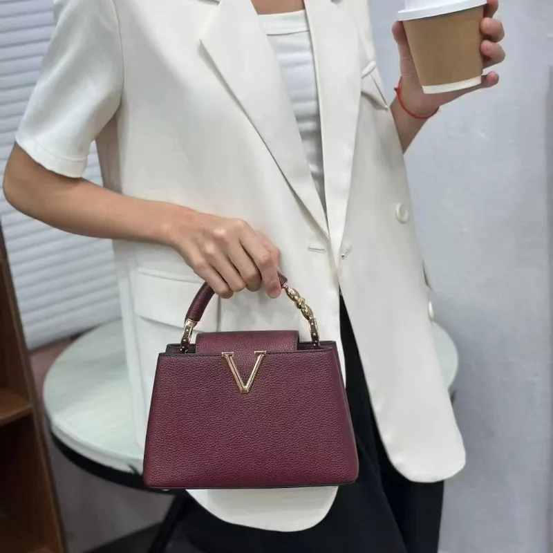 Luxury Leather Crossbody Bag For Women By Famous Designer - Elegant Classic Handbag Style Popular Among Ladies