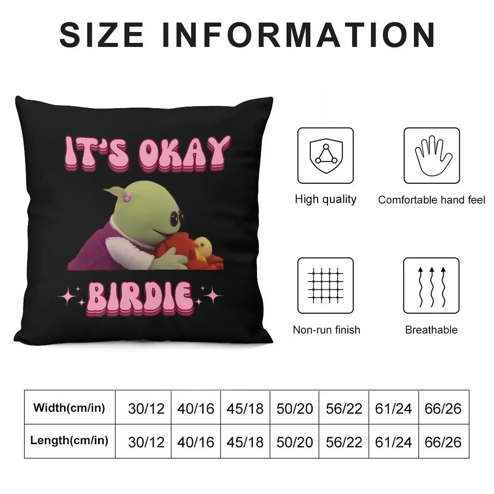 Its Okay Birdie Nanalan Wonderful Girl Throw Pillow Pillowcases Anime pillow