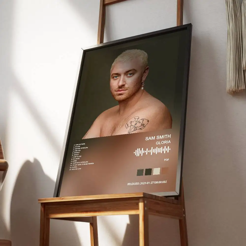 Sam Smith Poster Album Art Cover Songs Music Rap Wall Waterproof Paper Sticker For Living Room Home Decor