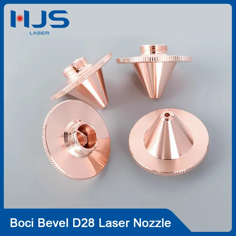 HJS Boci 3D Beveled Laser Nozzle D28H20M11mm Single/Double Layer Caliber:1.2-5.0 For Boci Precitec Laser Cutting Head