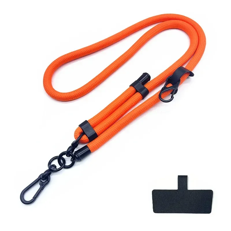 10mm 120cm Length Adjustable Phone Lanyard Outdoor Universal Case Crossbody Card Neck Cord Clip Hang Anti-lost Wrist Strap Charm