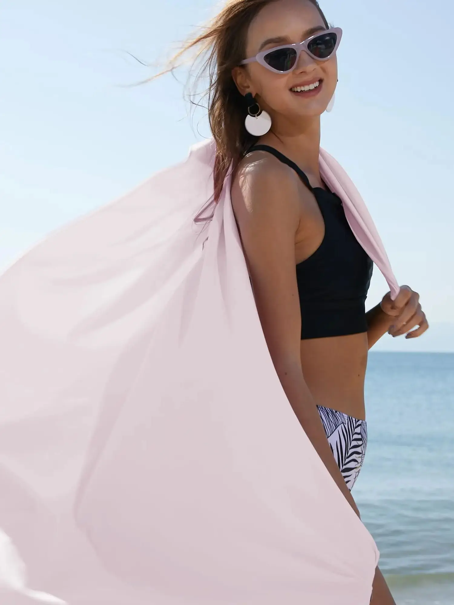 Serviette de plage de sport en microfibre à séchage rapide, épaisse, pour voyage, Fitness, gymnastique, Jogging, natation, Yoga, randonnée naturelle, grande serviette de mer