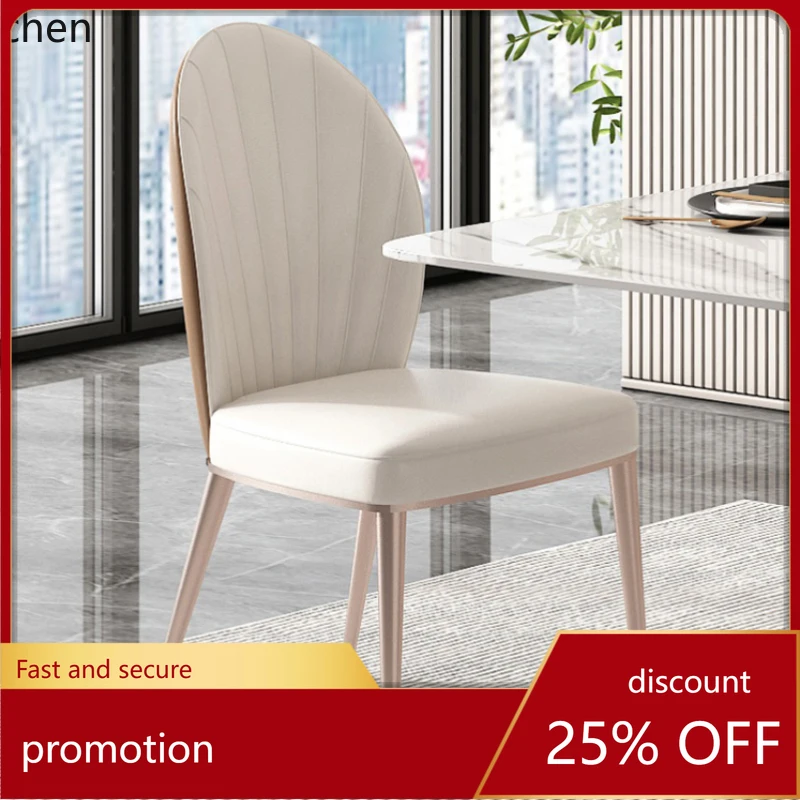 

ZML Modern Minimalist Home Leisure Stool with Backrest Dining Chair