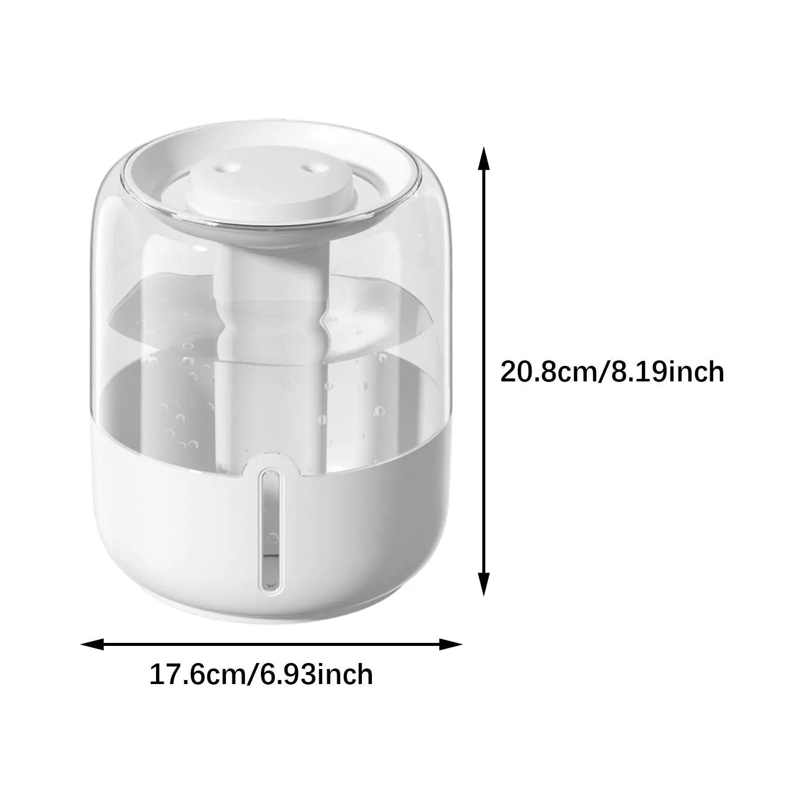مرطب هواء لسطح المكتب، خزان مياه منزلي سعة 6.8 لتر لمكتب غرفة المعيشة والنوم