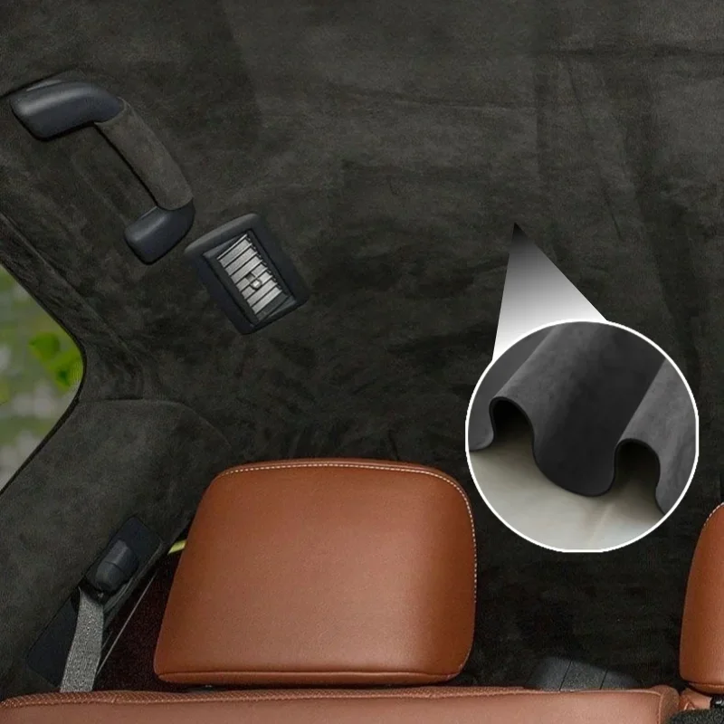250/200/100/50x150cm Suede Fabric Roof Lining Foam Backing Material for Car Interior Upholstery Repair Ceiling Sky Modification