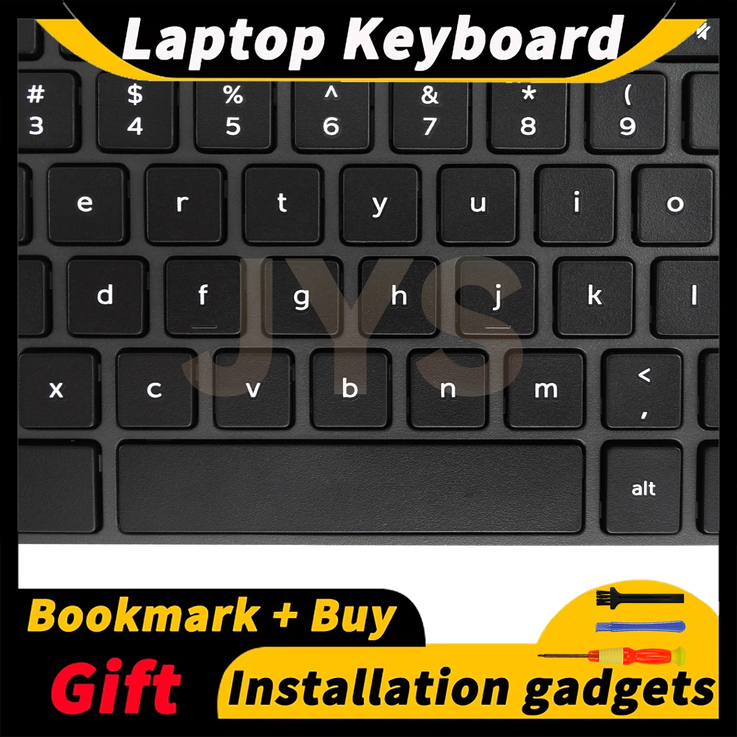 Suitable for DELL Chromebook 11 3100 notebook replacement keyboard Black NO Backlight Lock key version US layout