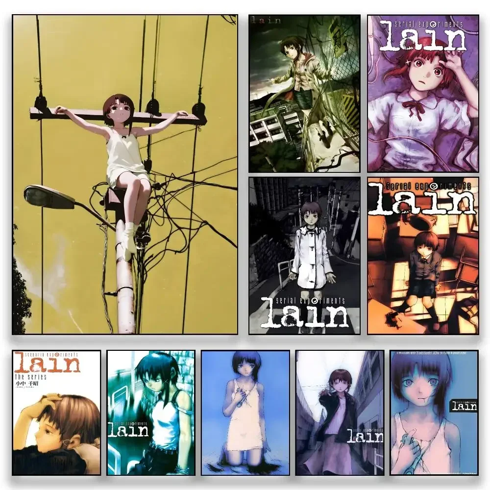 Anime S-Serial Experiments Lain Japanese Manga Art Poster HD Wall Decor for Bedroom Living Room Dorm Bar Cafe Gift