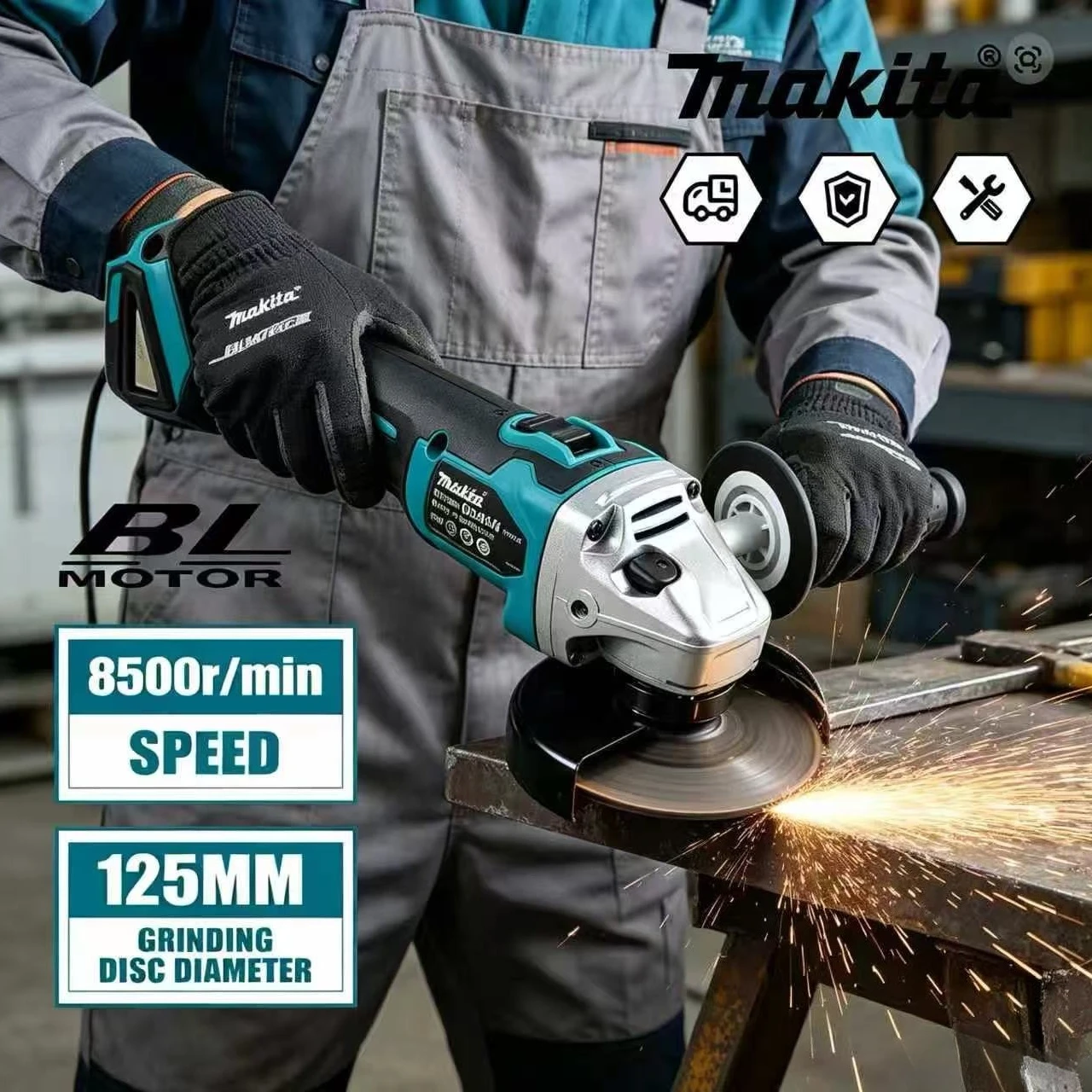 New Version Original High Quality Makita 18V Battery Fit DGA506 Grinding Polishing Grinder Lightweight Rechargeable Pack