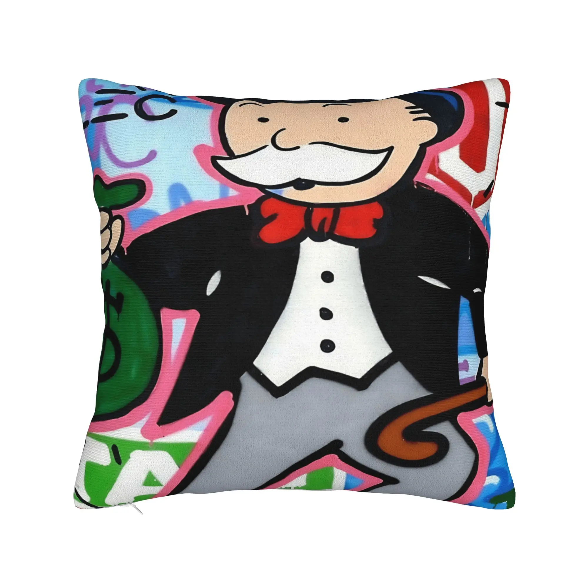 Funda de almohada Alec Monopoly B con estampado de dragón de la suerte, funda de almohada para decoración del hogar, fiesta de boda, fundas de almohada Kawaii