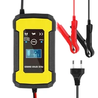 Cargador de batería de coche completamente automático, 110V a 220V a 12V, 6A, carga rápida inteligente, pantalla LCD Digital de ácido de plomo seco y húmedo