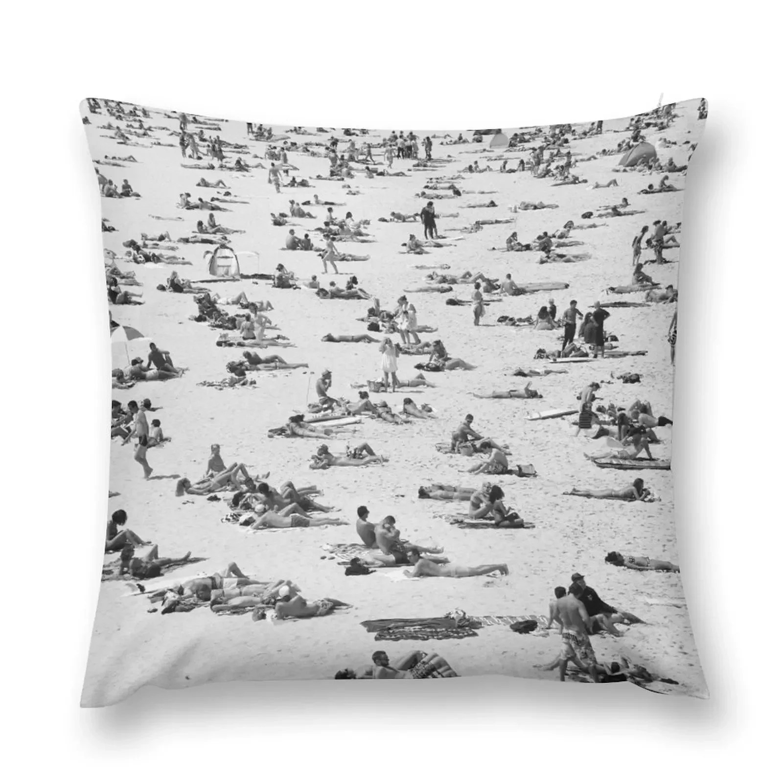 Bondi in Black & White Throw Pillow Cushion Covers For Living Room Pillowcases Bed Cushions Anime pillow