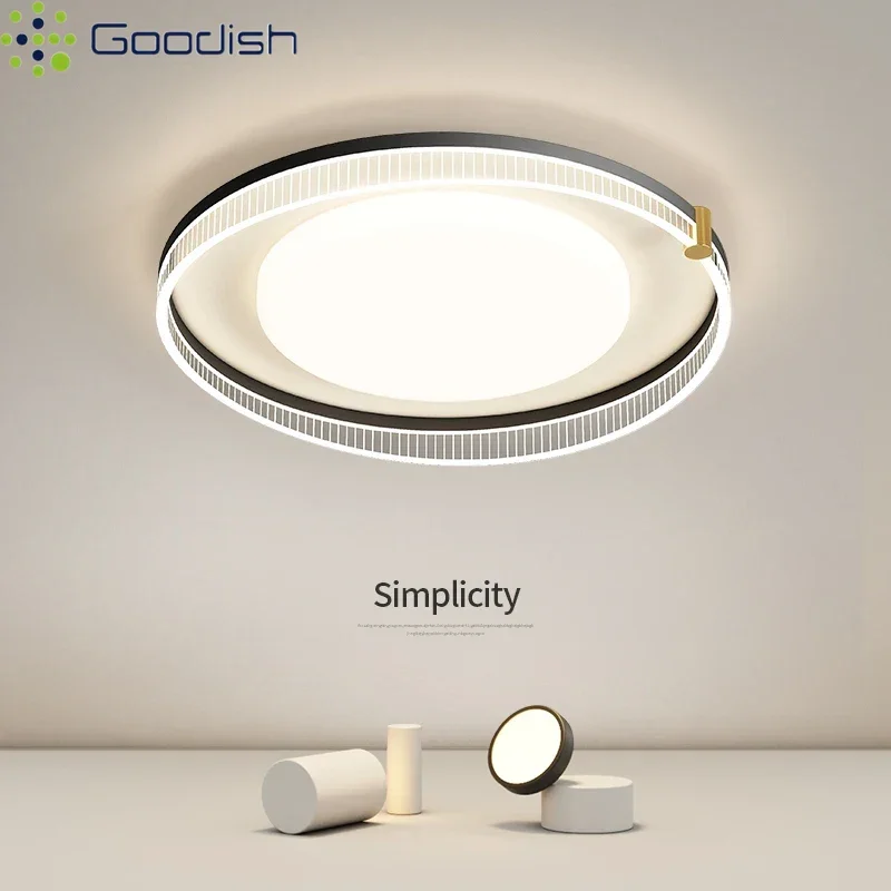 Industrial Vintage Creative Acrylic Circles Square Iron LED Home Ceiling Lights Dimmable Lamps for Bedroom Decoration Chandelier