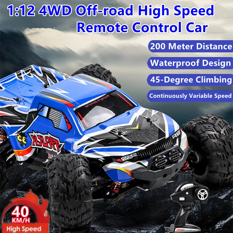 Racing Drift 4WD RC Car 40KM/H 200M 45-Degree Climbing Alloy Skeleton Continuously Variable Speed Waterproof Design RC Toy Model