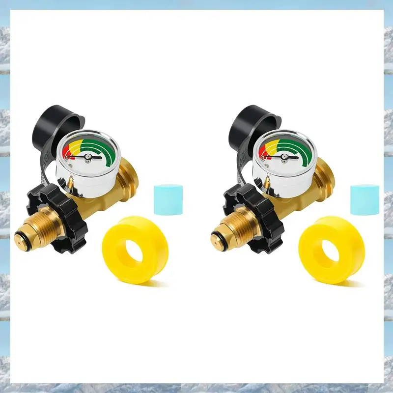 

Популярный стиль 2025 года, 2 упаковки манометра для баллона с пропаном с соединением POL, для баллона с пропаном объемом 5–100 фунтов, остановить точную при разных температурах