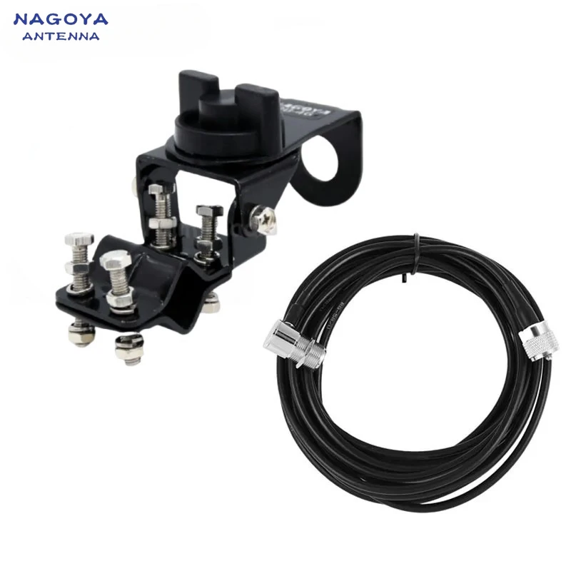 

Nagoya RB-46 Antenna Mount Bracket Clip RB46 with 5m Feeder Extension Cable for QYT KT-8900D BAOJIE BJ-218 TYT Mobile Car Radio