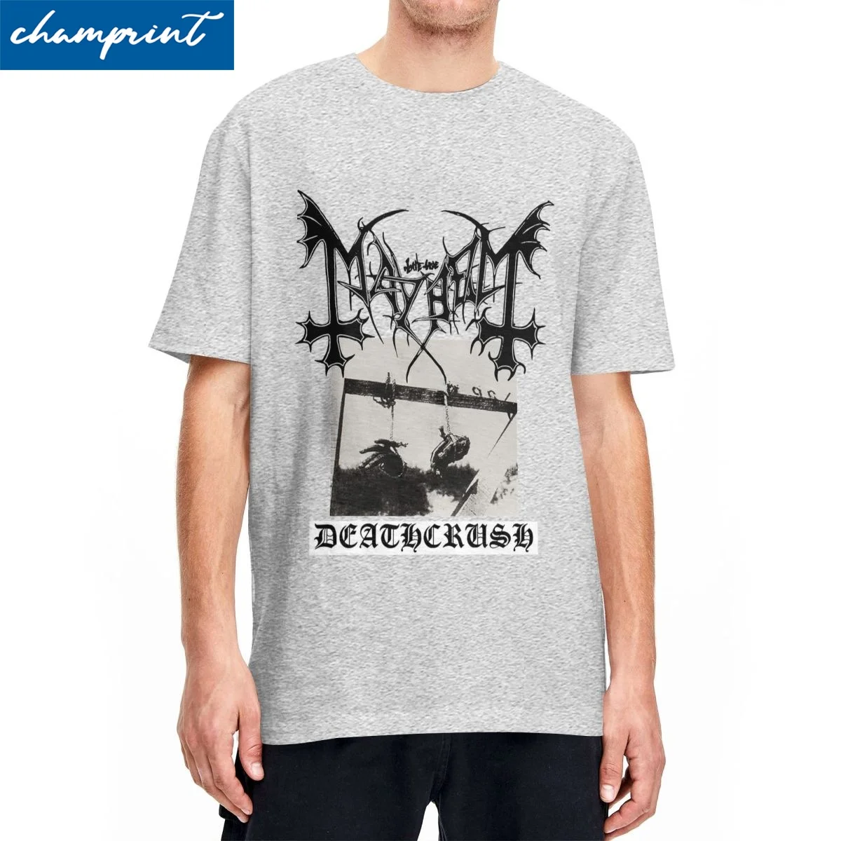 Mayhem Band Deathcrush T-Shirt for Men Women Heavy Metal Awesome Pure Cotton Tee Shirt Crew Neck T Shirt New Arrival Clothing