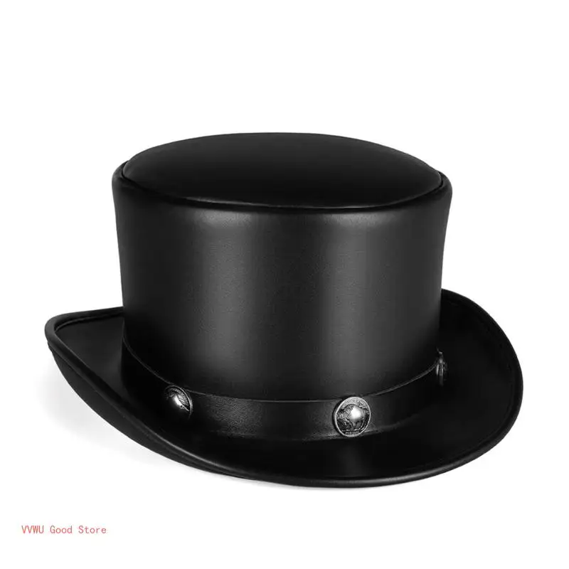 Steampunk Hat PU Pork Pie Hat Gay Top hat Steampunk Top Hat BowlerTop Hat