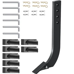 SucceBuy Box Blade Shank Verticuteermachine Shank Ripper Shank met verwijderbare taps toelopende tanden en pinnen voor vervanging Graven Ploegen