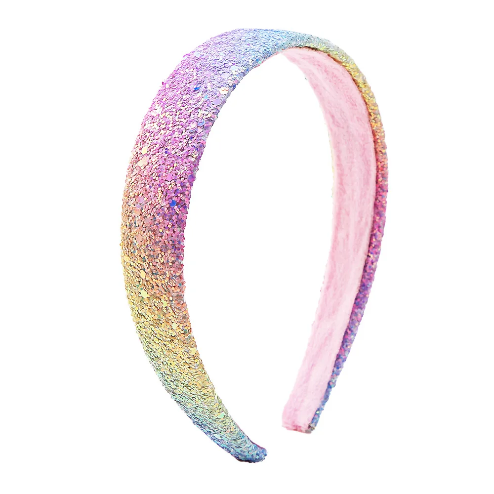 عصابات رأس الأميرة اللامعة للفتيات - إكسسوار شعر أليس واسع لامع وسميك ولطيف للأطفال #3