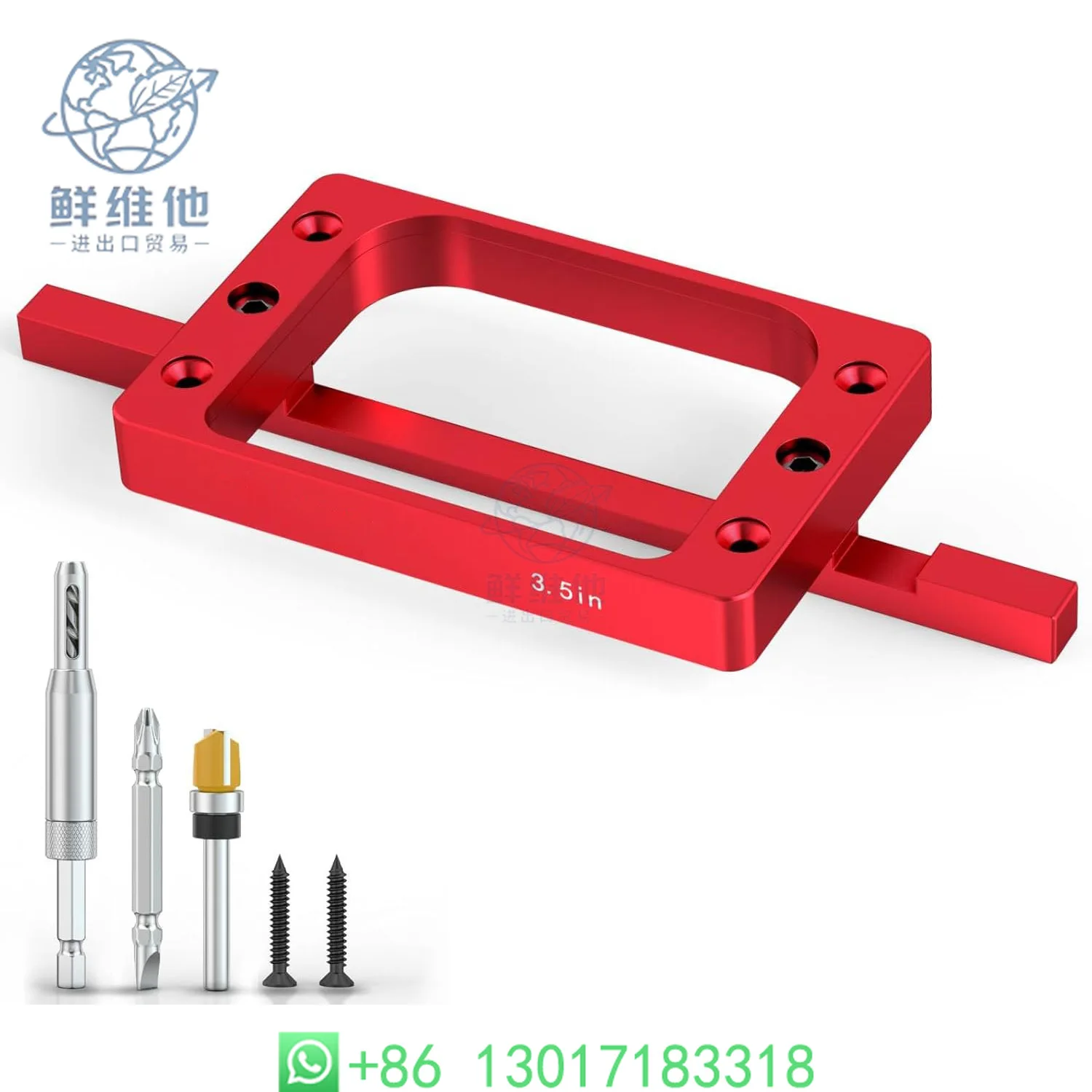 

Aluminum Alloy 3-1/2" Fixed Size Door Hinge Jig Installation Kit Practical Locating Template for Accurate Door Hinge Mounting