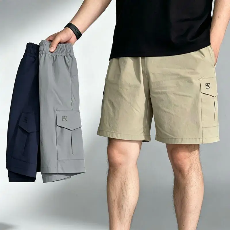 

Men's Summer Lightweight Techwear Cargo Shorts, Quick Dry Wear‑Resistant Outdoor Hiking Trekking 5‑Inch Sports Shorts