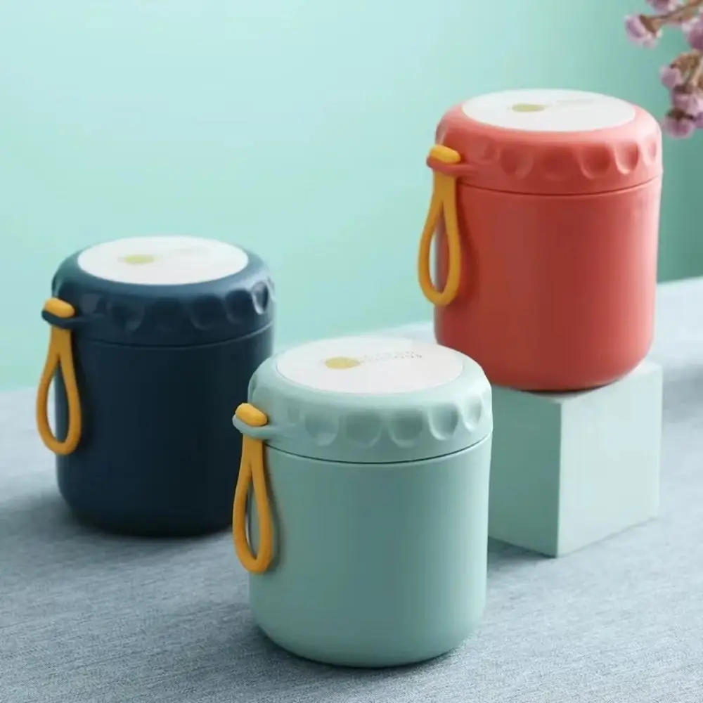 Nuevo Taza de sopa aislada de 500ml, termo al vacío para mantener la comida caliente, tarro térmico de acero inoxidable, fiambrera de gran capacidad