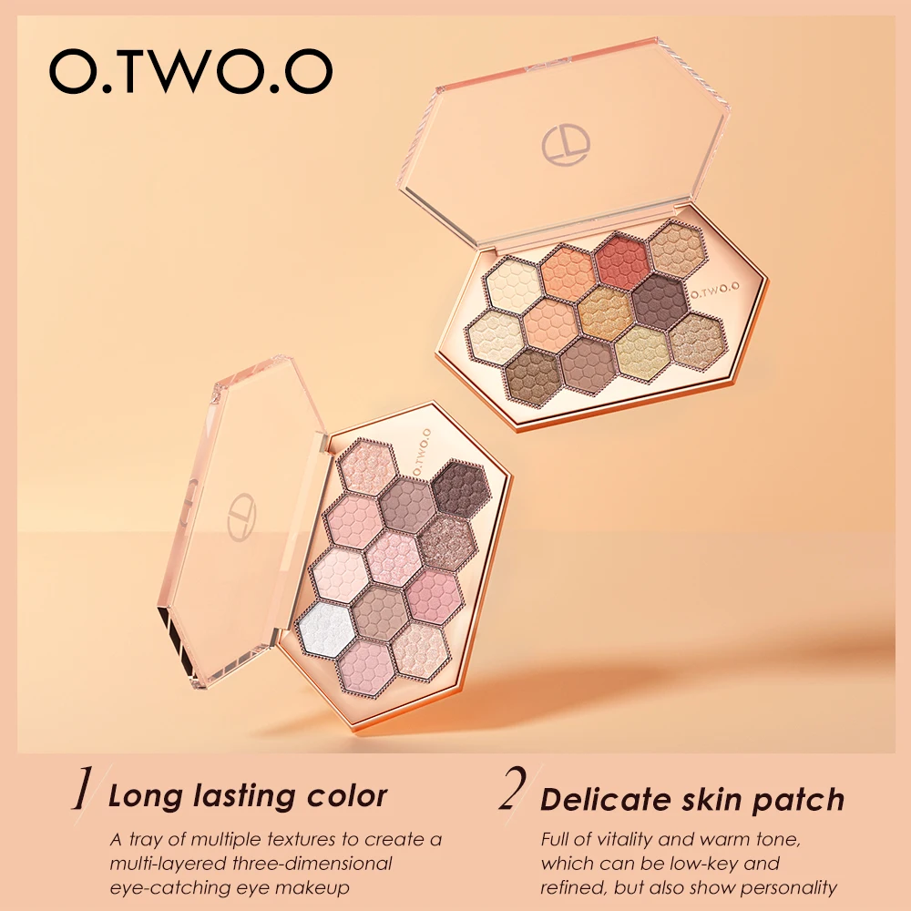 O.TWO.O Eyeshadow Palette Professional Glitter Shimmer Matte Eye Shadow Long Lasting Waterproof High Pigmented Eye Makeup Pallte