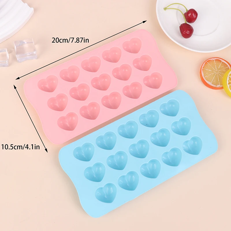 Nuovo stampo per cioccolato in silicone a forma di cuore a 15 fori, gelatina di San Valentino, sapone ghiacciato, caramelle, cioccolato, caramelle, torte, accessori da forno