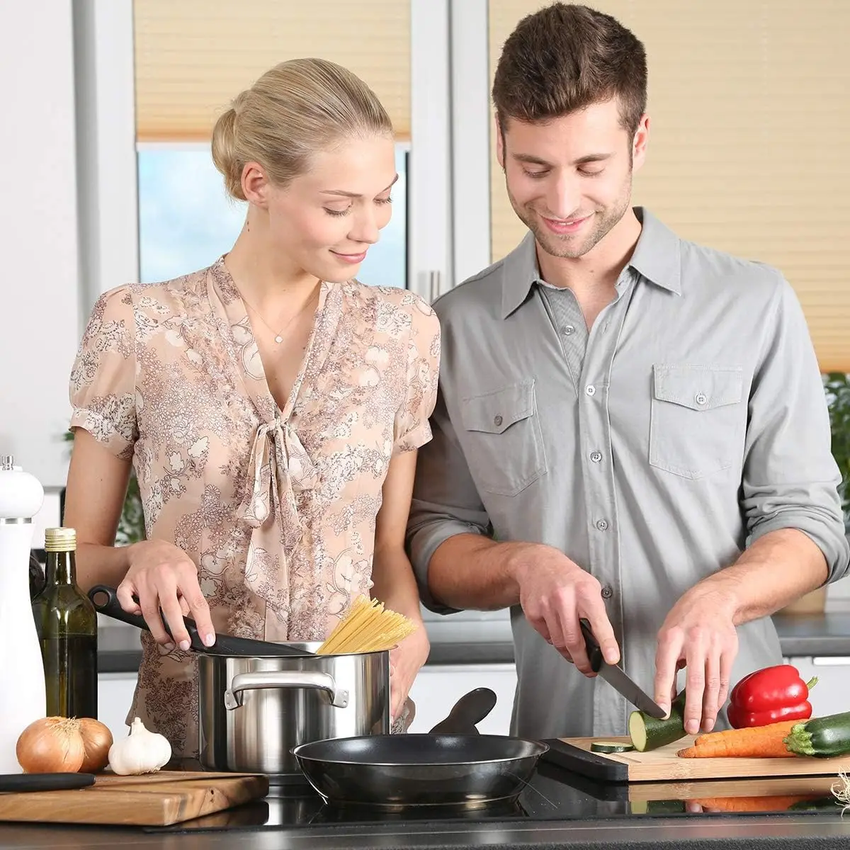 نوكستون موقد حثي 3 شعلات، موقد حثي مدمج 60 سم، فرن كهربائي مع تحكم باللمس، مؤقت، قفل أمان، 5200 وات، واي فاي