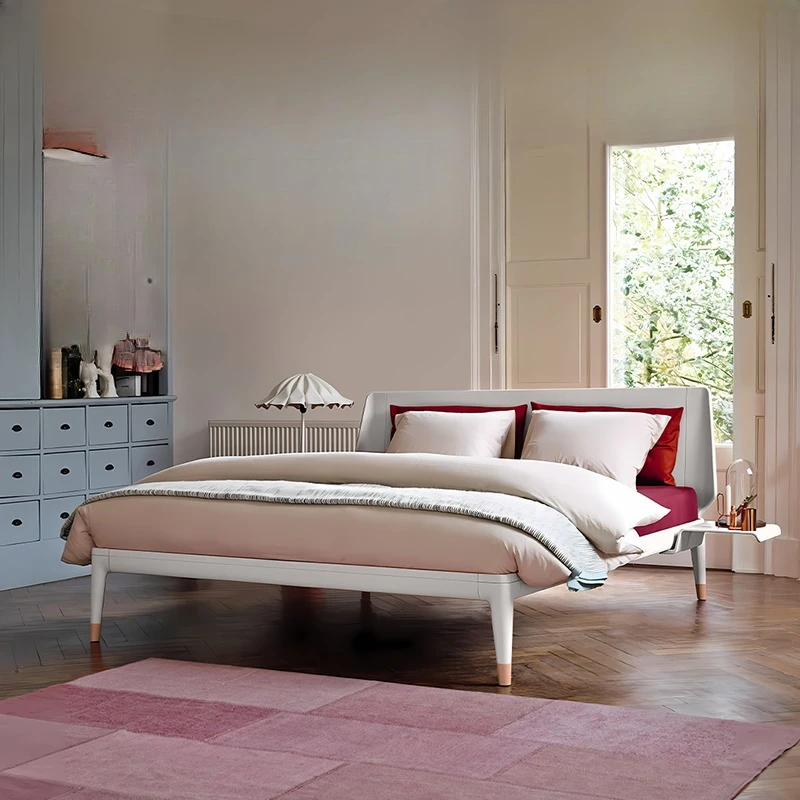 

Aluminum alloy modern minimalist detachable double bedroom Nordic style