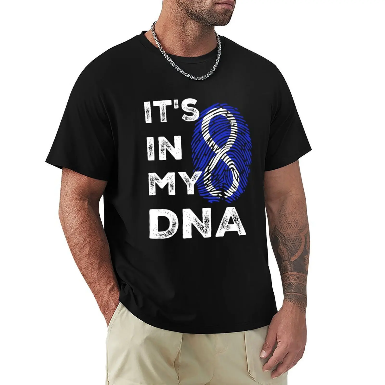 

métis it's in my dna Metis Blue flag... T-Shirt Fashion Simple Casual Tee Shirt