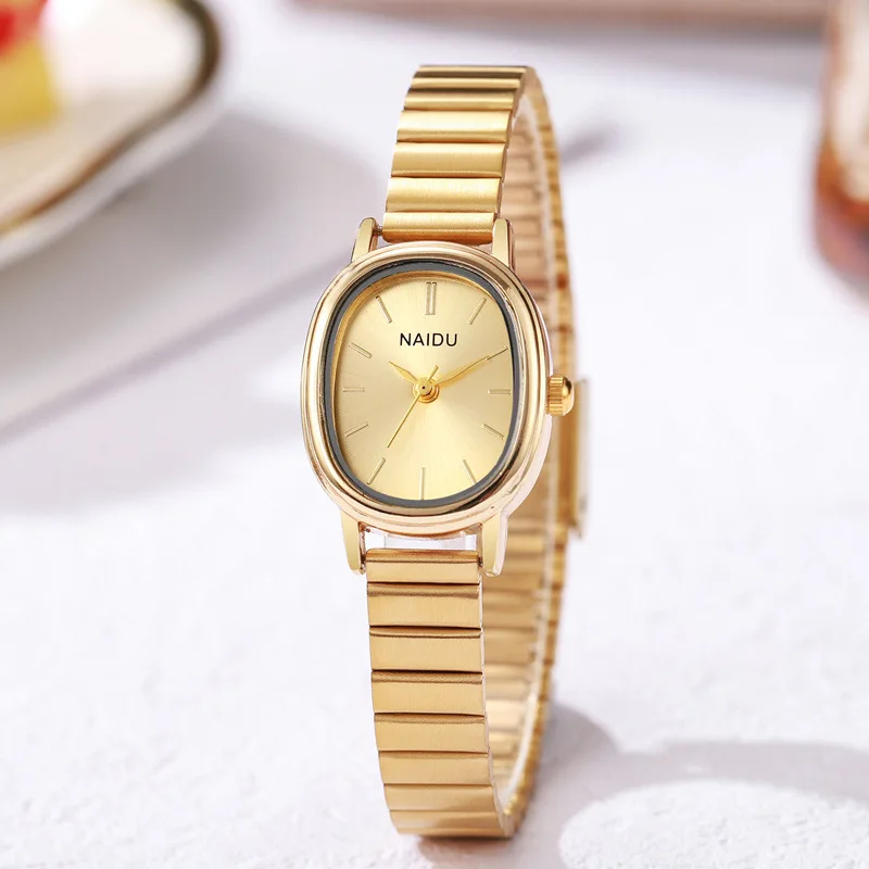 Fashion Oval Dial Watches for Women Stainless Steel Strap Luxury Ladies Quartz Wristwatches Luxury Gift Gold Watch Wholesale