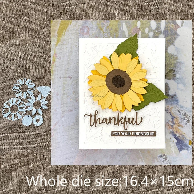 

Новый дизайн, металлические трафареты для вырезания, вырубные формы, декоративные элементы в виде листьев подсолнуха, вырубные формы для скрапбукинга, для альбомов, бумажных открыток, тиснения