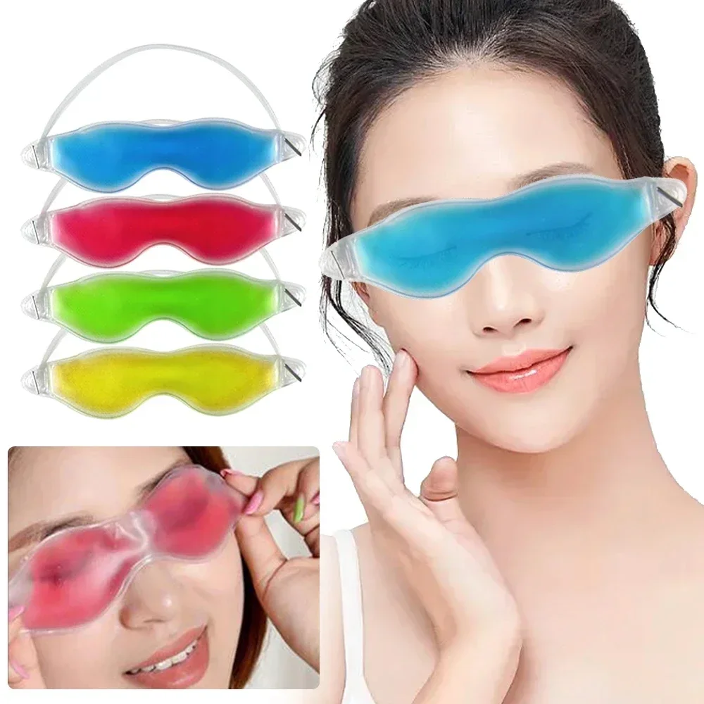 1 adet Yeniden Kullanılabilir Jel Göz Maskesi Uyku için Sıcak Soğuk Kompres Jel Boncuk Terapi Uyku Kabarık Gözler Baş Ağrısı Giderici Buz Siperliği